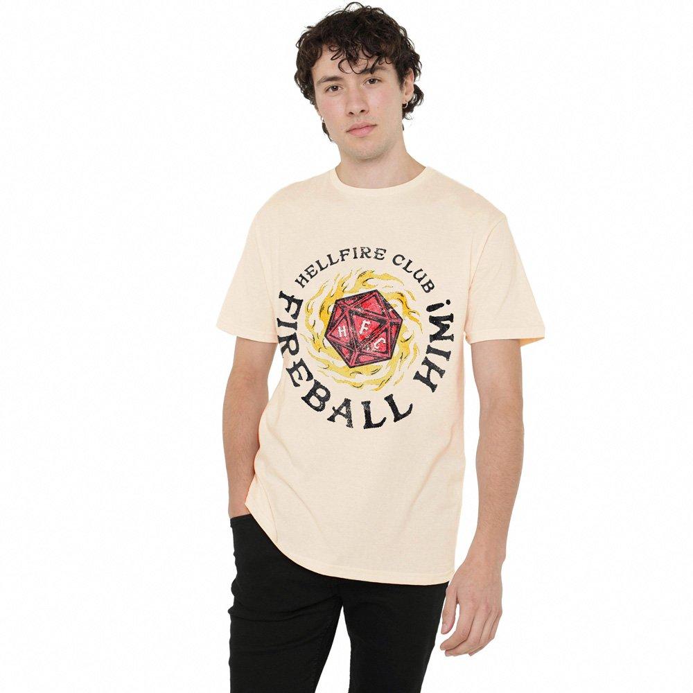 Beige - Stranger Things - Stranger Things Hellfire Club Fireball Him T-Shirt - 1