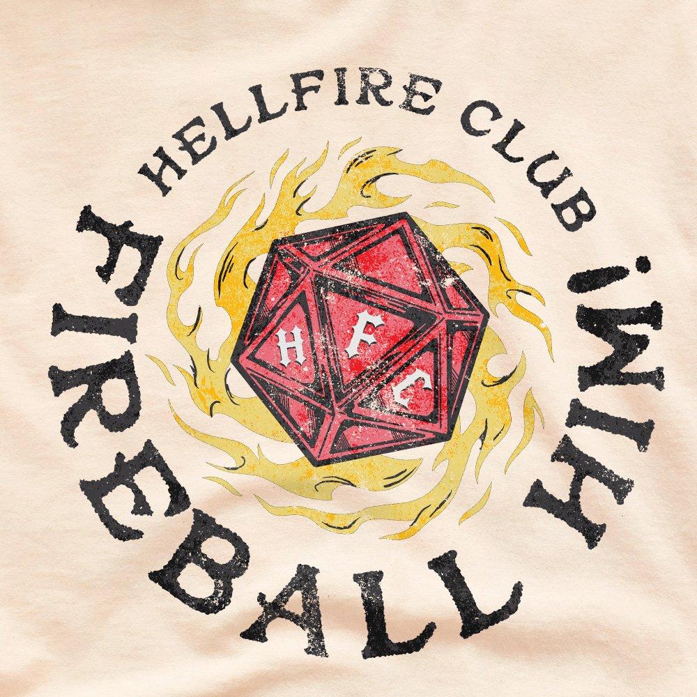 Beige - Stranger Things - Stranger Things Hellfire Club Fireball Him T-Shirt - 2