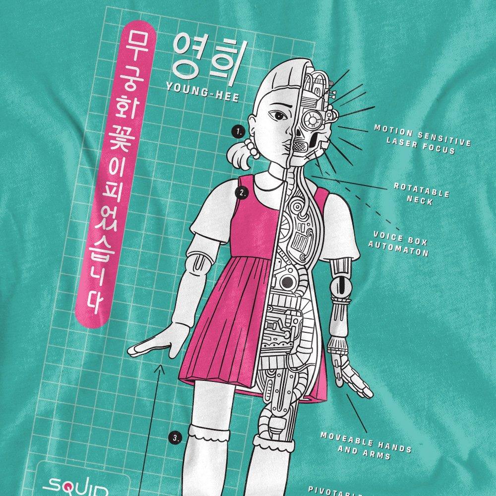Jade - Squid Game - SQUID GAME YOUNG-HEE BLUEPRINT T-Shirt Jade Dome - 2