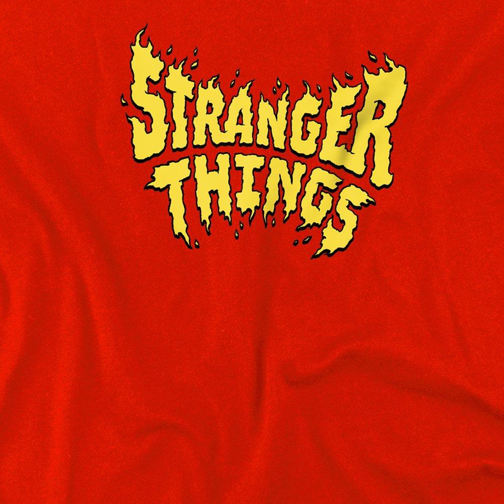 Red - Stranger Things - Stranger Things Flame Logo Kids T-Shirt Red - 2