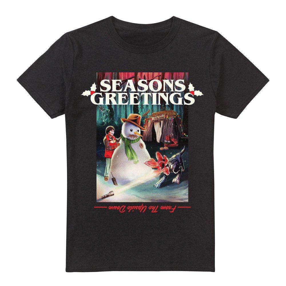 Black - Stranger Things - Stranger Things Seasons Greetings Snowman Christma - 4