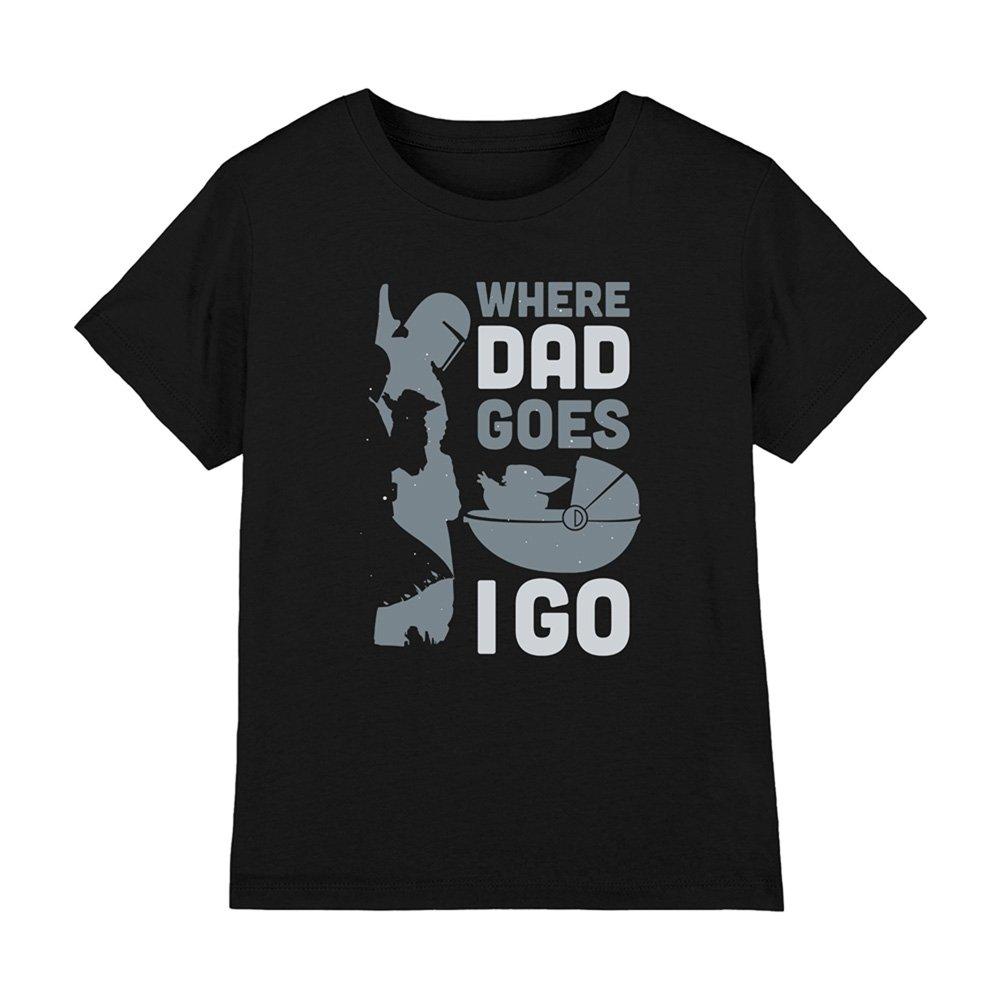 Black - Star Wars - Star Wars Where Dad Goes I Go Boys T-Shirt Black - 1