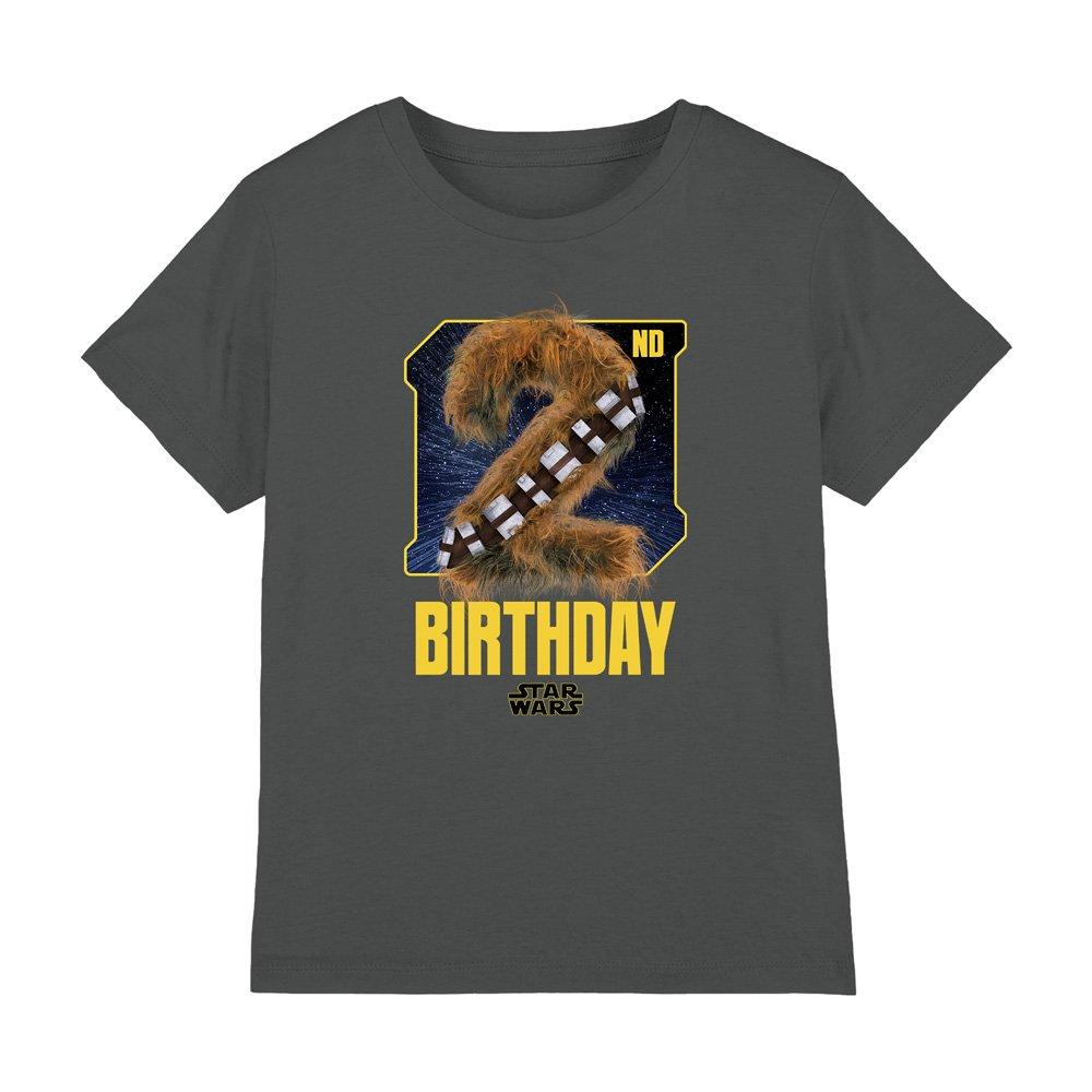 Charcoal - Star Wars - Star Wars Chewbacca 2Nd Birthday Space Kids T-Shir - 1