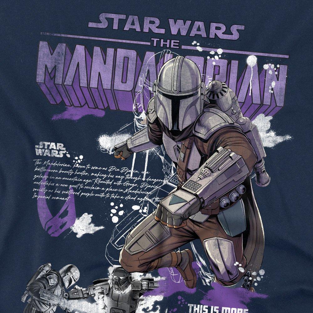 Navy - Star Wars - Mandalorian Graffiti T-Shirt Navy - 2