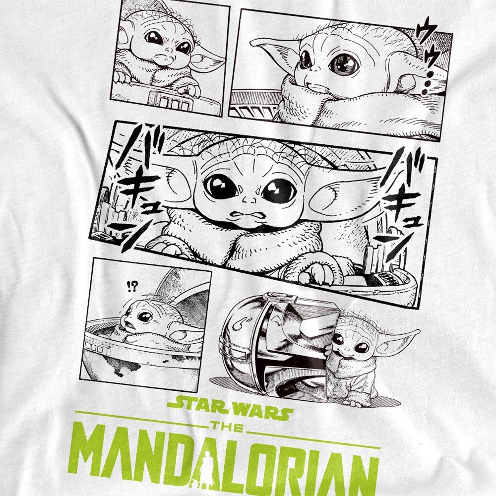 White - Star Wars - Star Wars The Mandalorian Grogu Manga Comic Kids T - 2