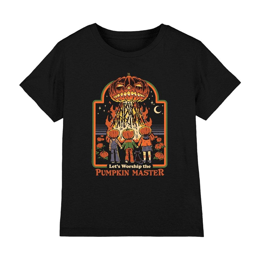 Black - Steven Rhodes - Steven Rhodes Pumpkin Master Kids T-Shirt Black - 1