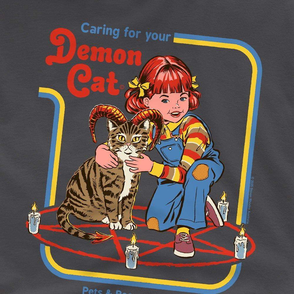 Charcoal - Steven Rhodes - Steven Rhodes Caring For Your Demon Cat Kids T-Shi - 2