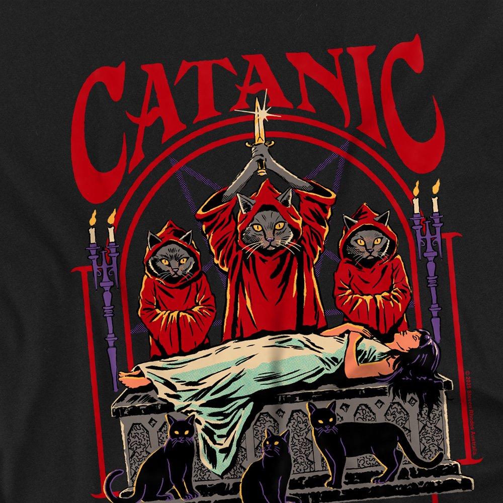 Black - Steven Rhodes - Steven Rhodes Catanic Panic Kids T-Shirt Black - 2