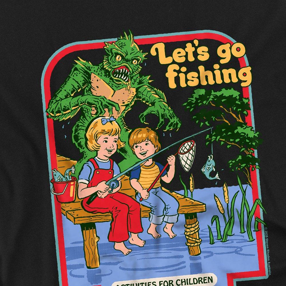 Black - Steven Rhodes - Steven Rhodes LetS Go Fishing Kids T-Shirt Black - 2