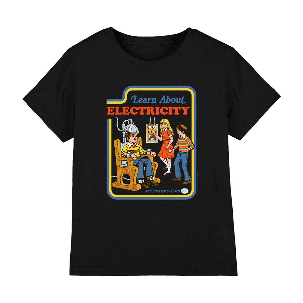 Black - Steven Rhodes - Steven Rhodes Learn About Electricity Kids T-Shirt - 1
