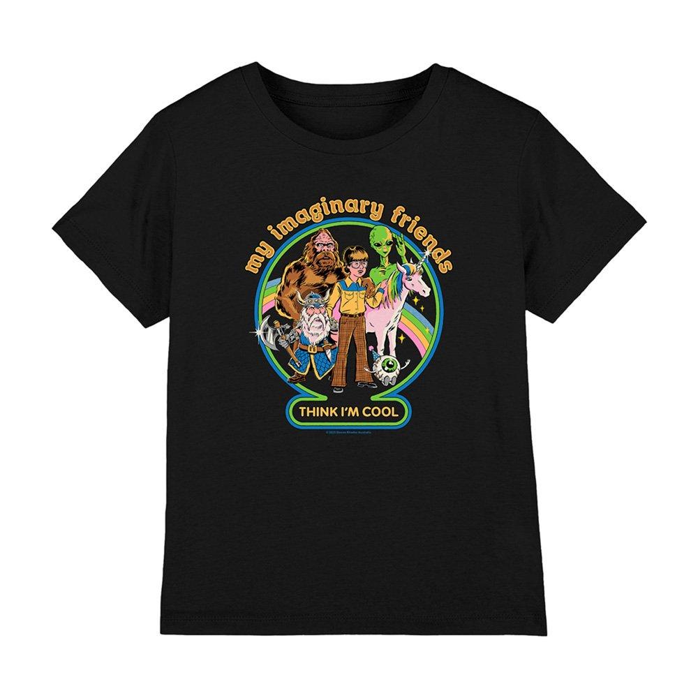 Black - Steven Rhodes - Steven Rhodes My Imaginary Friends Kids T-Shirt B - 1