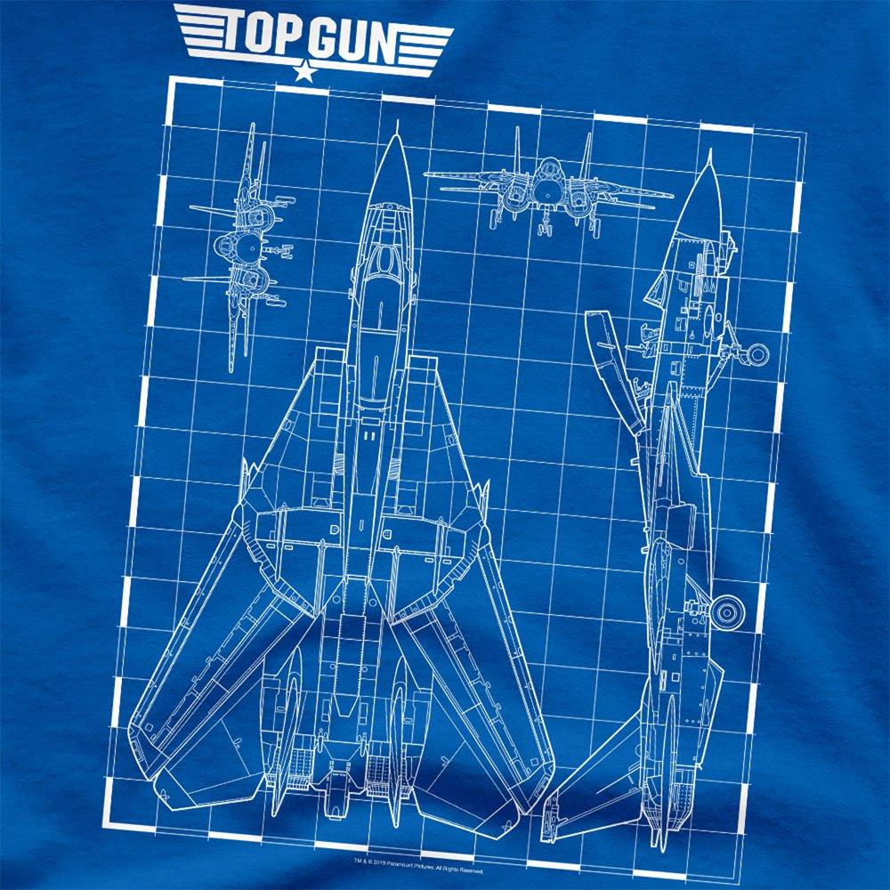 Blue - Top Gun - Top Gun Schematic T Shirt Royal - 2