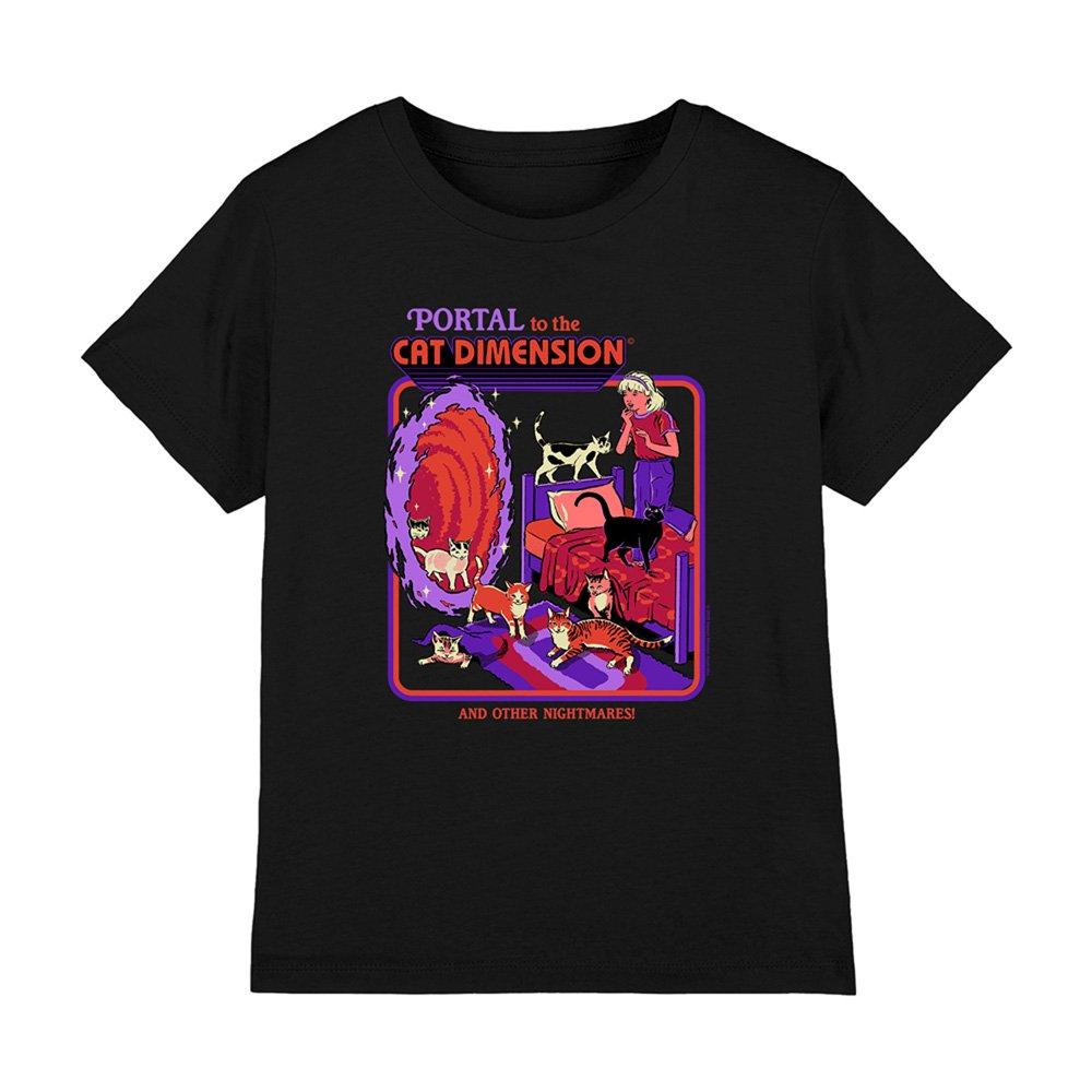 Black - Steven Rhodes - Steven Rhodes Cat Dimension Kids T-Shirt Black - 1