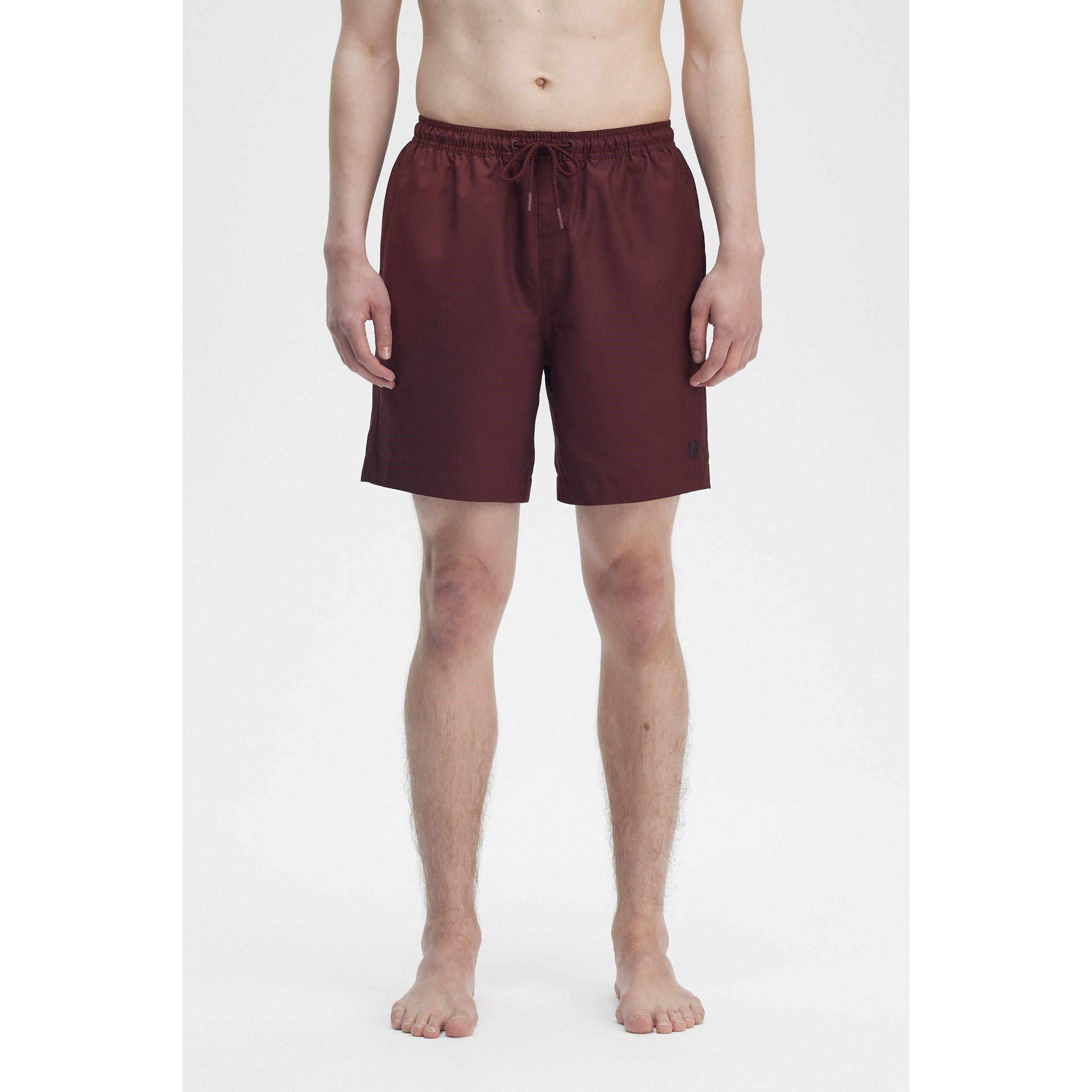 Fred Perry Men's Classic Swim Shorts - Oxblood 597 - XL