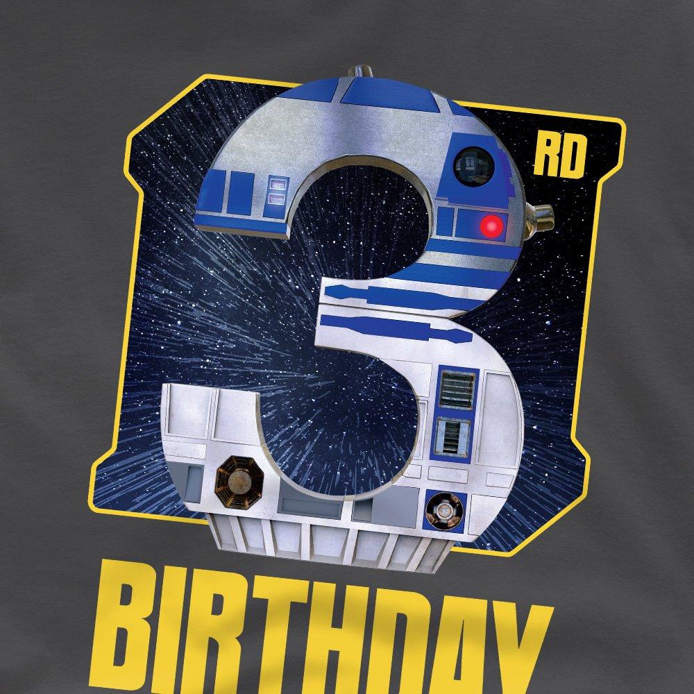 Charcoal - Star Wars - Star Wars R2D2 3Rd Birthday Space Kids T-Shirt Cha - 2