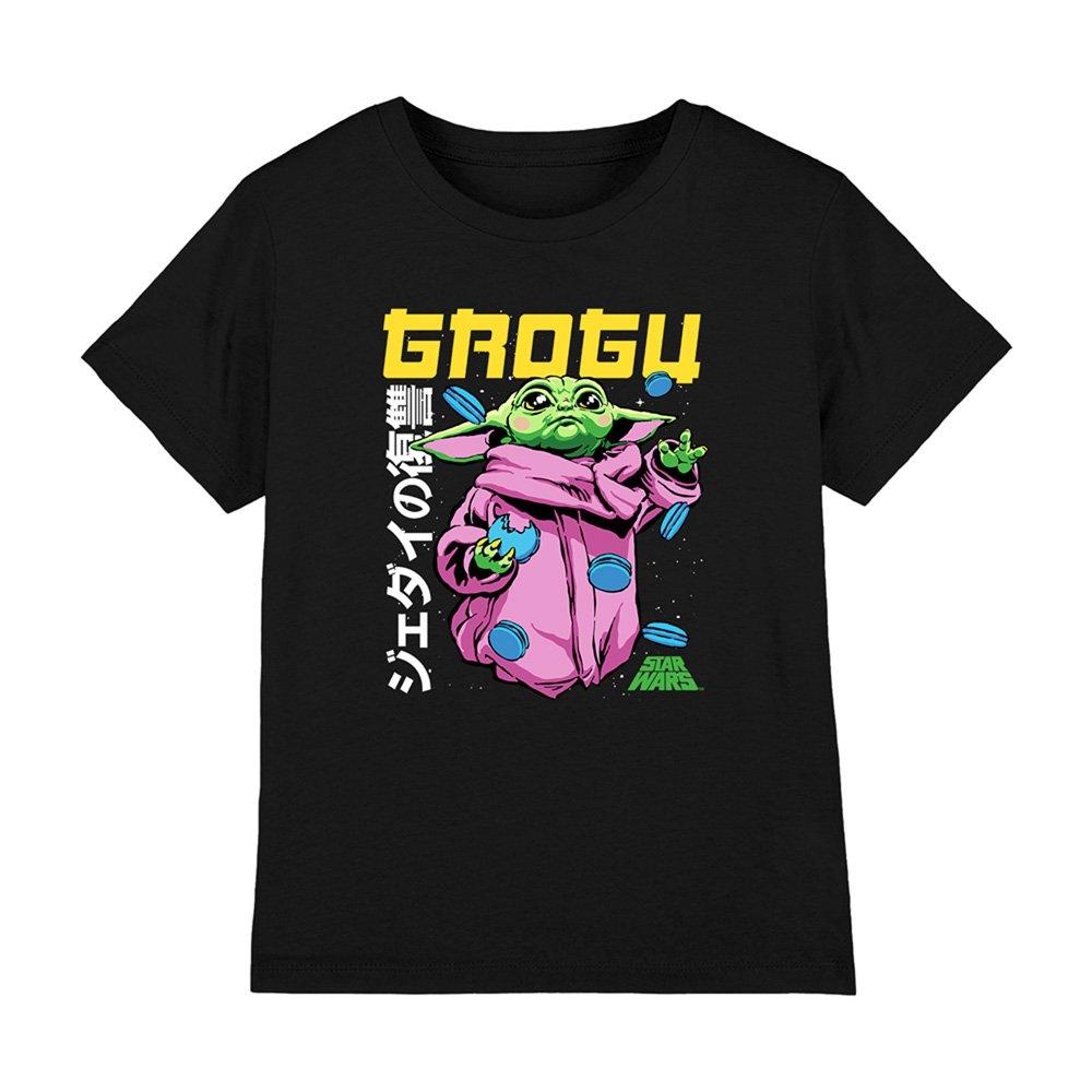 Black - Star Wars - The Mandalorian Grogu Neon Macarons Kids T-Shirt - 1