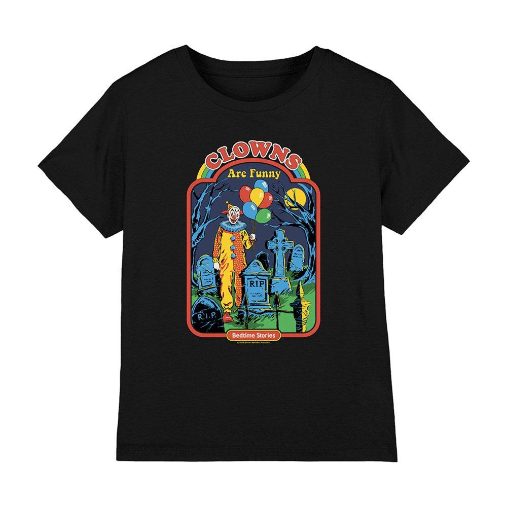 Black - Steven Rhodes - Steven Rhodes Clowns Are Funny Kids T Shirt Black - 1