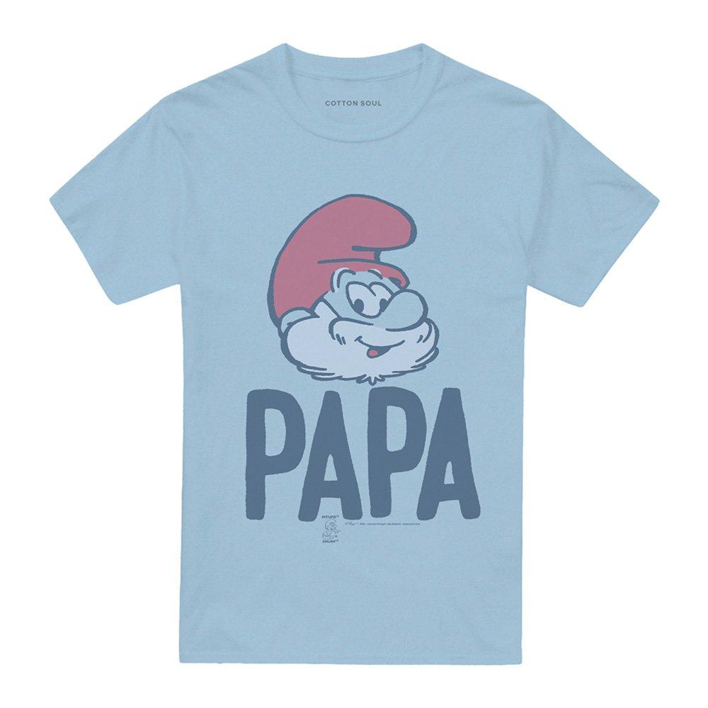 Blue - Other - The Smurfs Papa Smurf Papa T Shirt Light Blue - 4