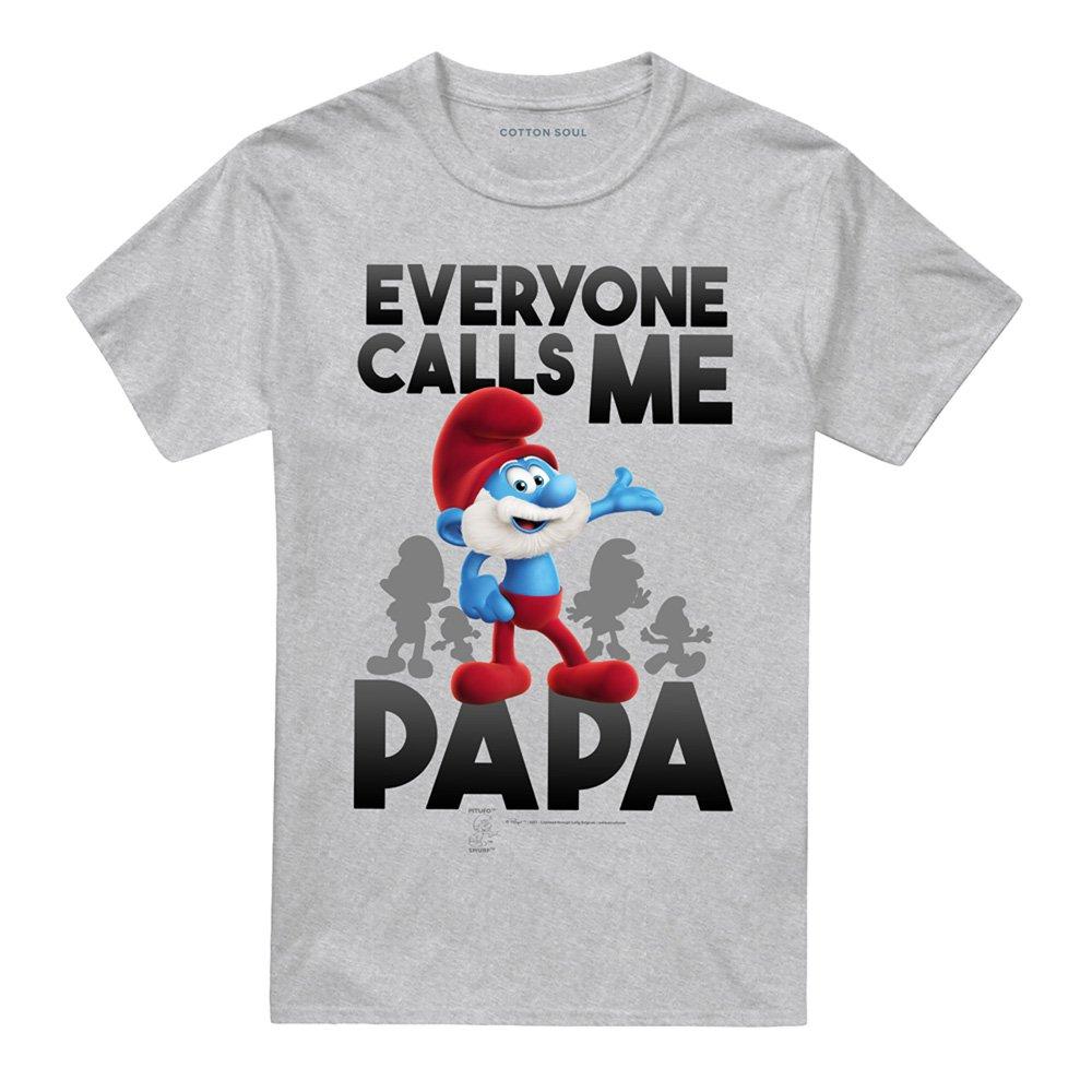 Grey - Other - Smurfs Call Me Papa Smurf T Shirt Athletic Heathe - 4
