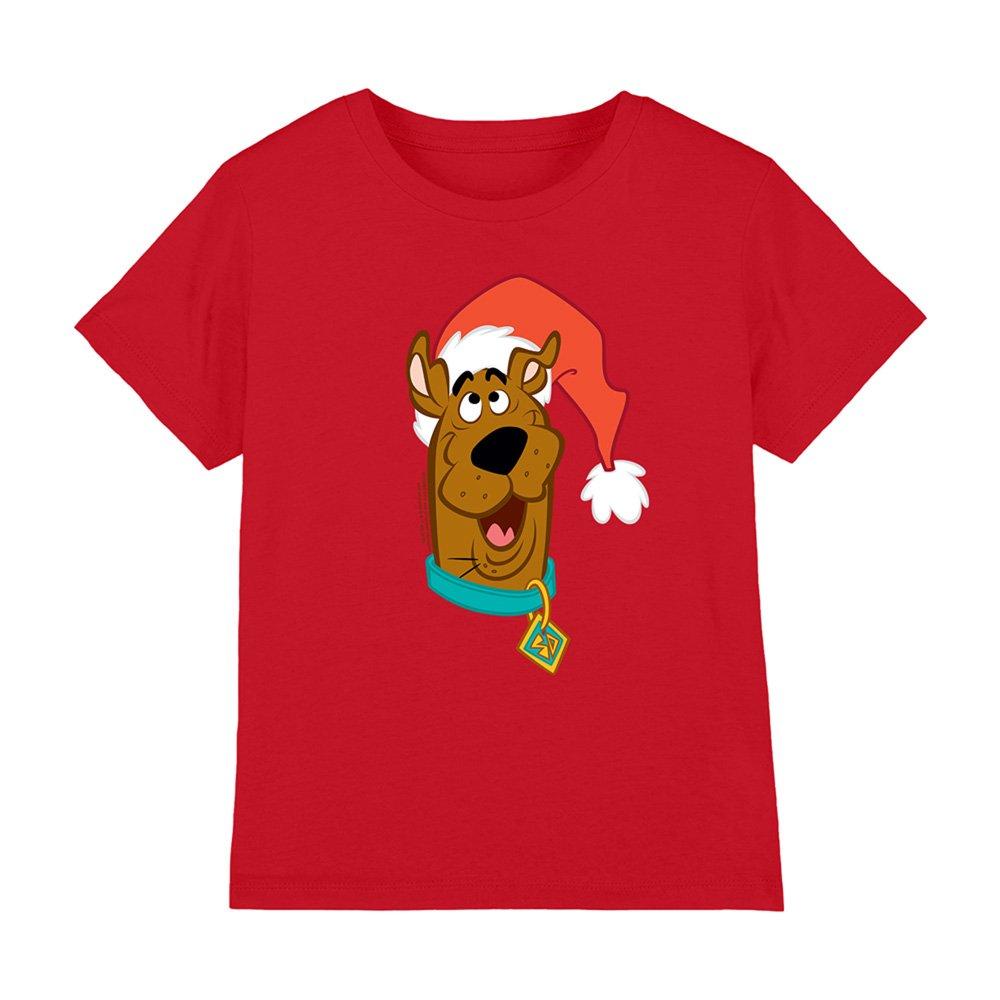 Red - Warner Brothers - Scooby Doo Santa Hat Kids T-Shirt Red - 1