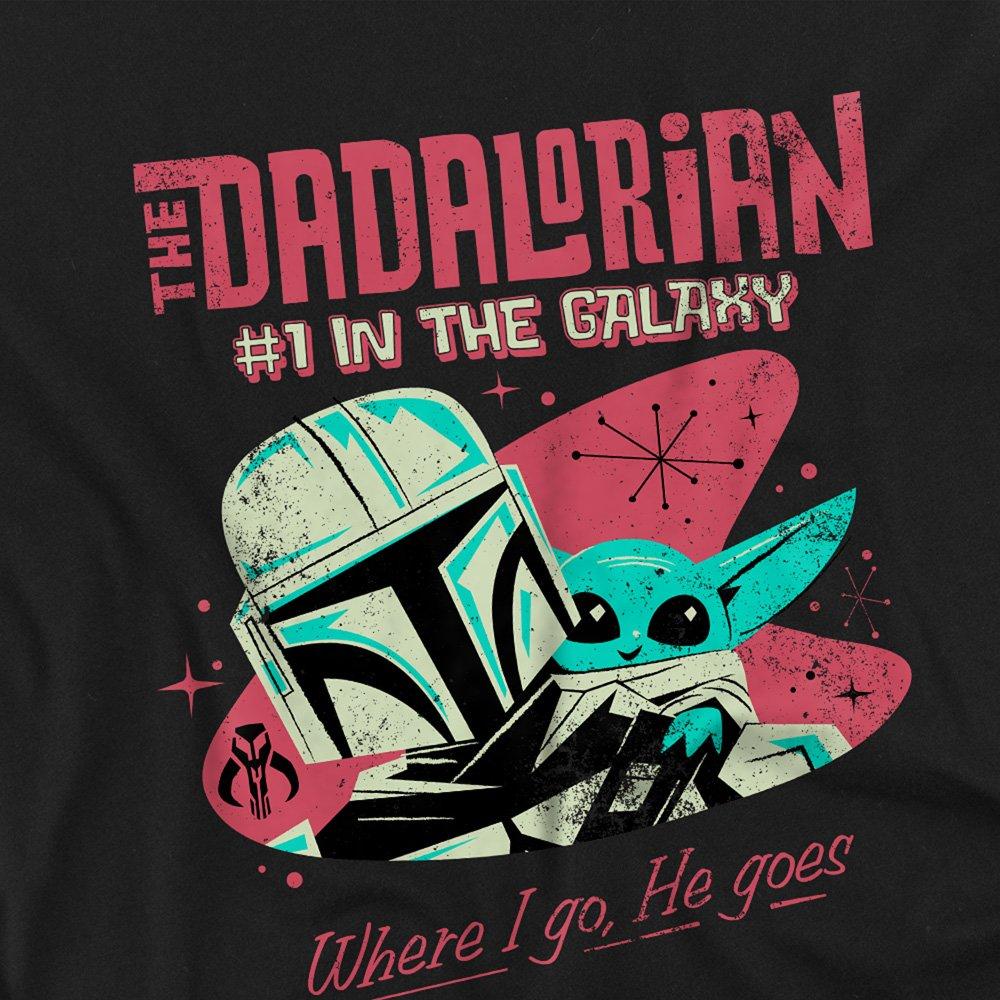 Black - Star Wars - Star Wars 1 Dad Retro Dadalorian Where I Go Kids T - 2