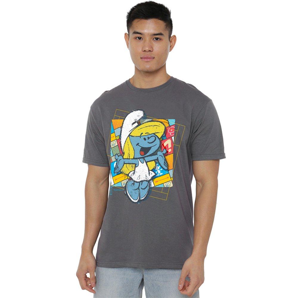 Grey - Other - Smurfs Smurfette Patchwork Background T Shirt Cha - 1