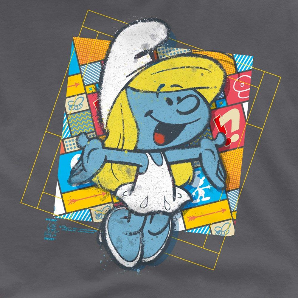 Grey - Other - Smurfs Smurfette Patchwork Background T Shirt Cha - 2