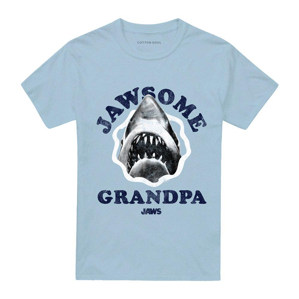 Light Blue - Universal - Jaws Jawsome Grandpa Grandad T-Shirt Light Blue - 4