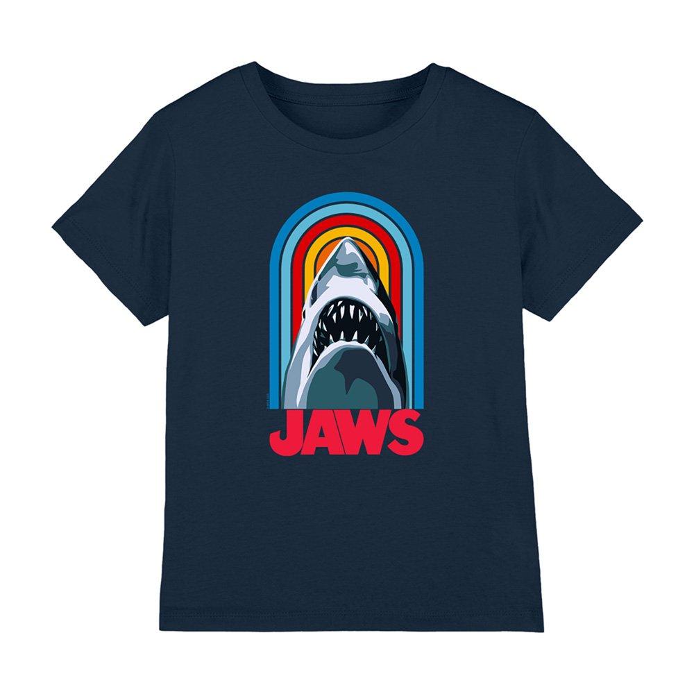 Navy - Universal - Jaws Retro Bite Logo Kids T Shirt Navy - 1
