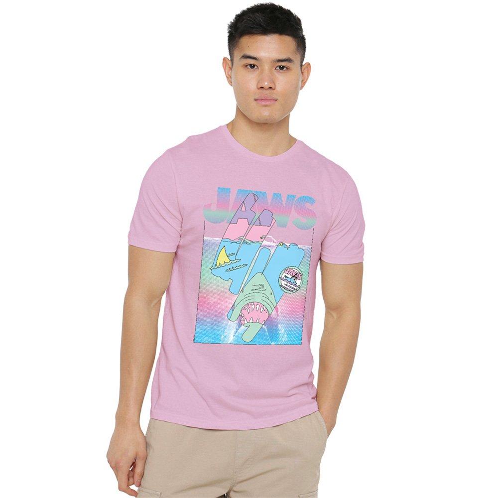 Light Pink - Universal - Jaws Cartoon Swipe Poster T Shirt Light Pink - 1