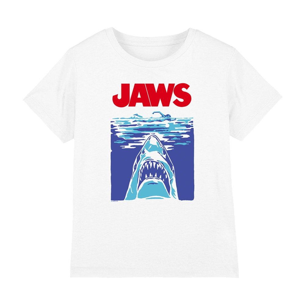 White - Universal - Jaws Bold Poster Print Kids T Shirt White - 1