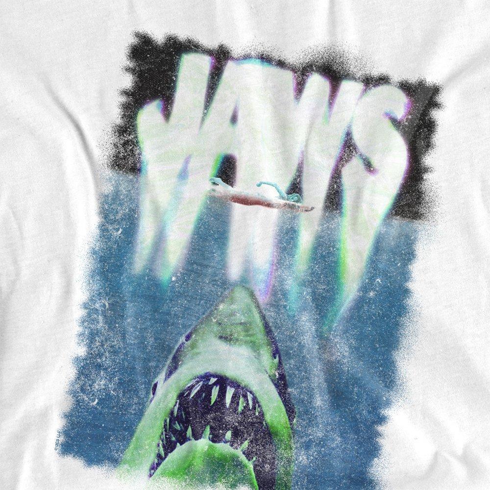 White - Universal - Jaws Acid Warp T Shirt White - 2
