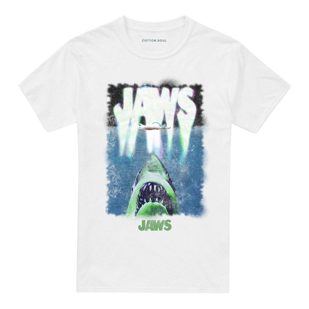 White - Universal - Jaws Acid Warp T Shirt White - 4