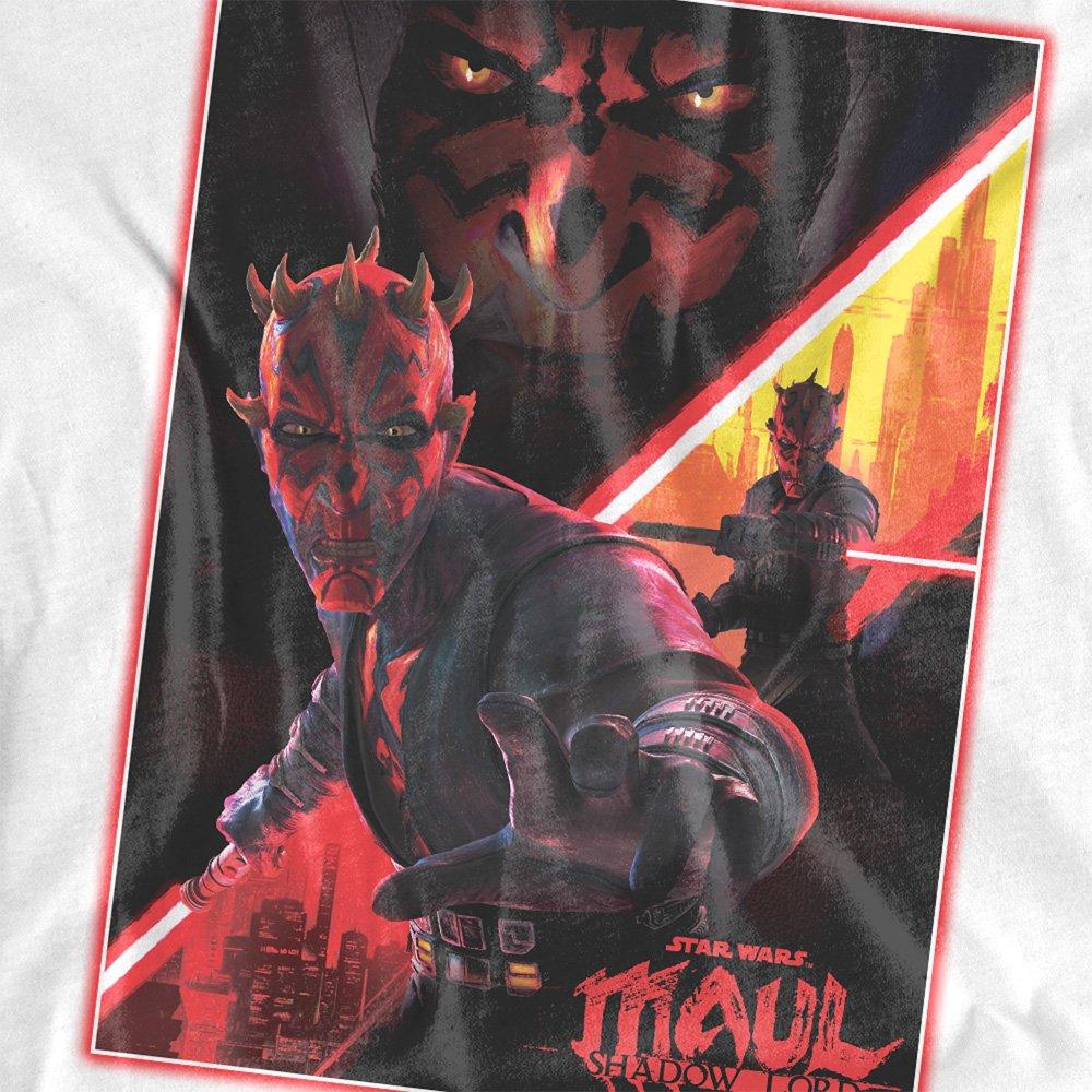 White - Star Wars - Maul Shadow Lord Poster Kids T Shirt White - 2