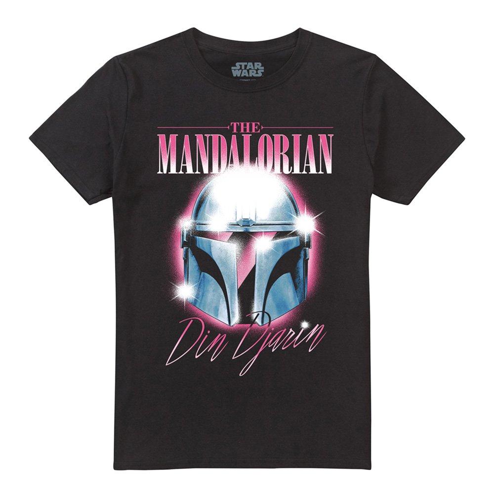 Black - Star Wars - The Mandalorian Din Djarin 80S Helmet T-Shirt Bl - 4
