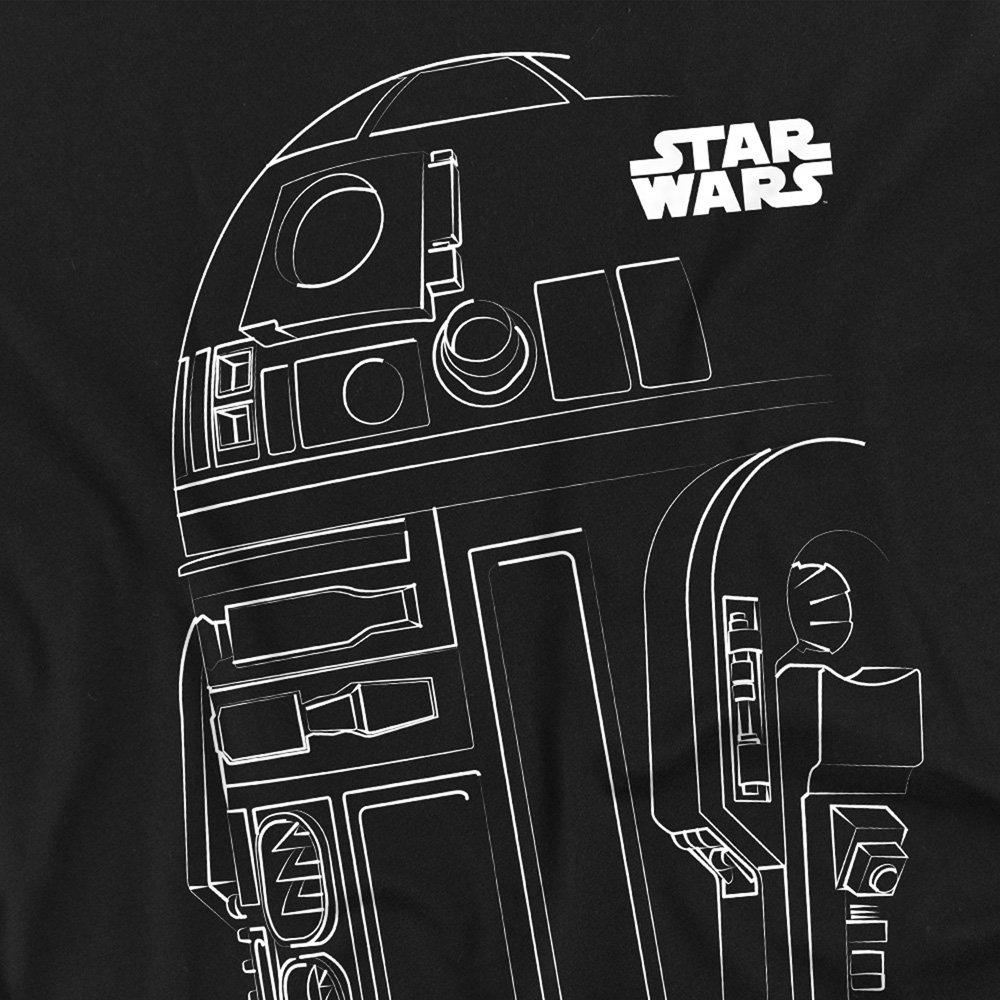 Black - Star Wars - R2D2 Outline T-Shirt - 2