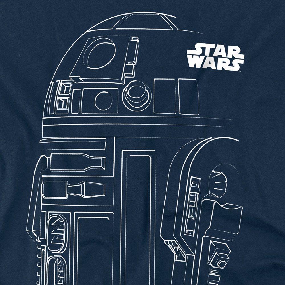 Navy - Star Wars - R2D2 Outline T-Shirt - 2