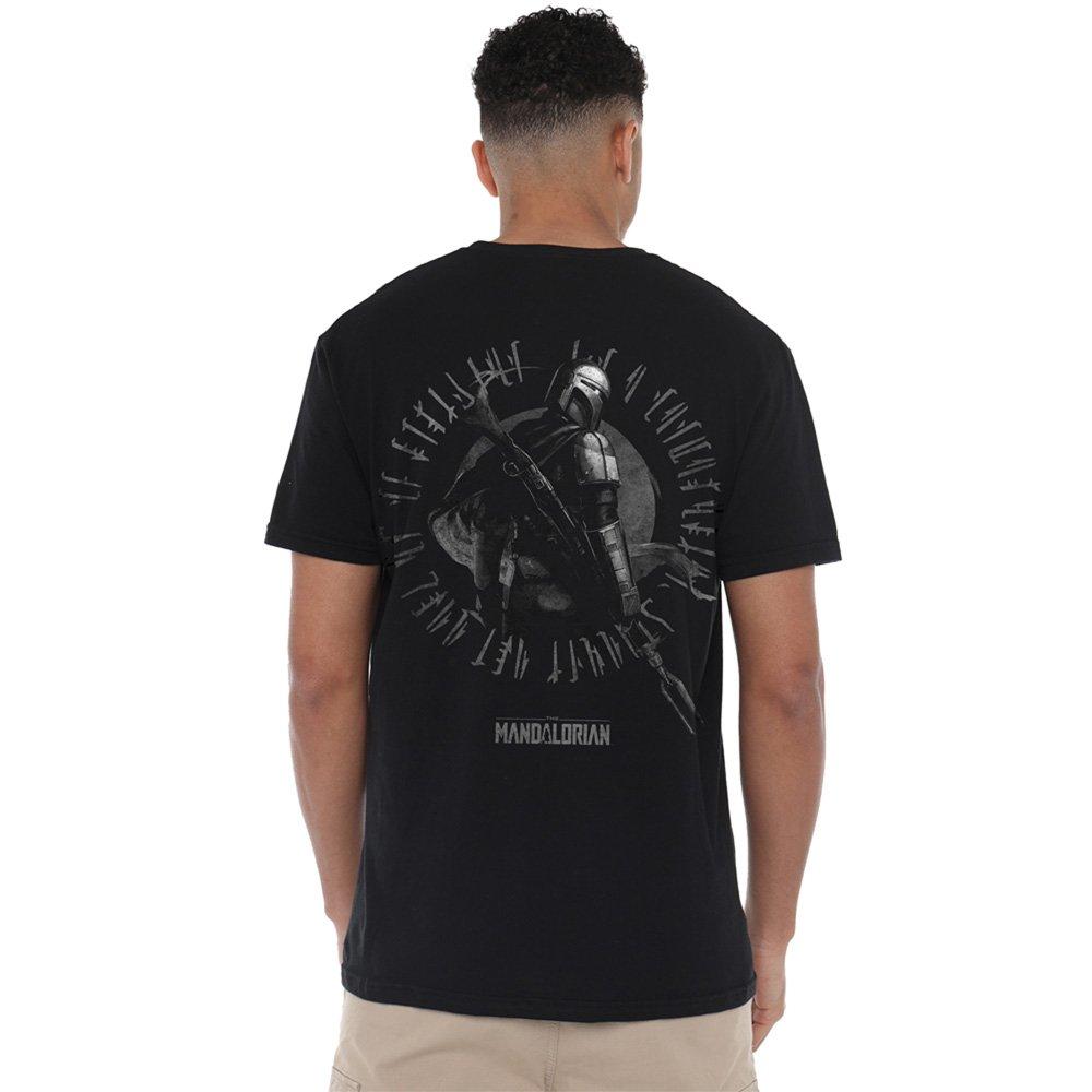 Black - Star Wars - The Mandalorian Religion Front Back T-Shirt Black - 1