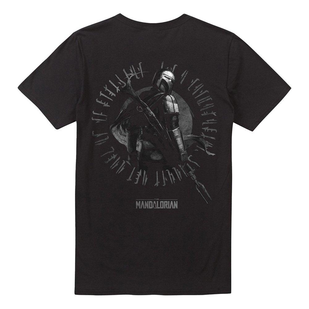 Black - Star Wars - The Mandalorian Religion Front Back T-Shirt Black - 4