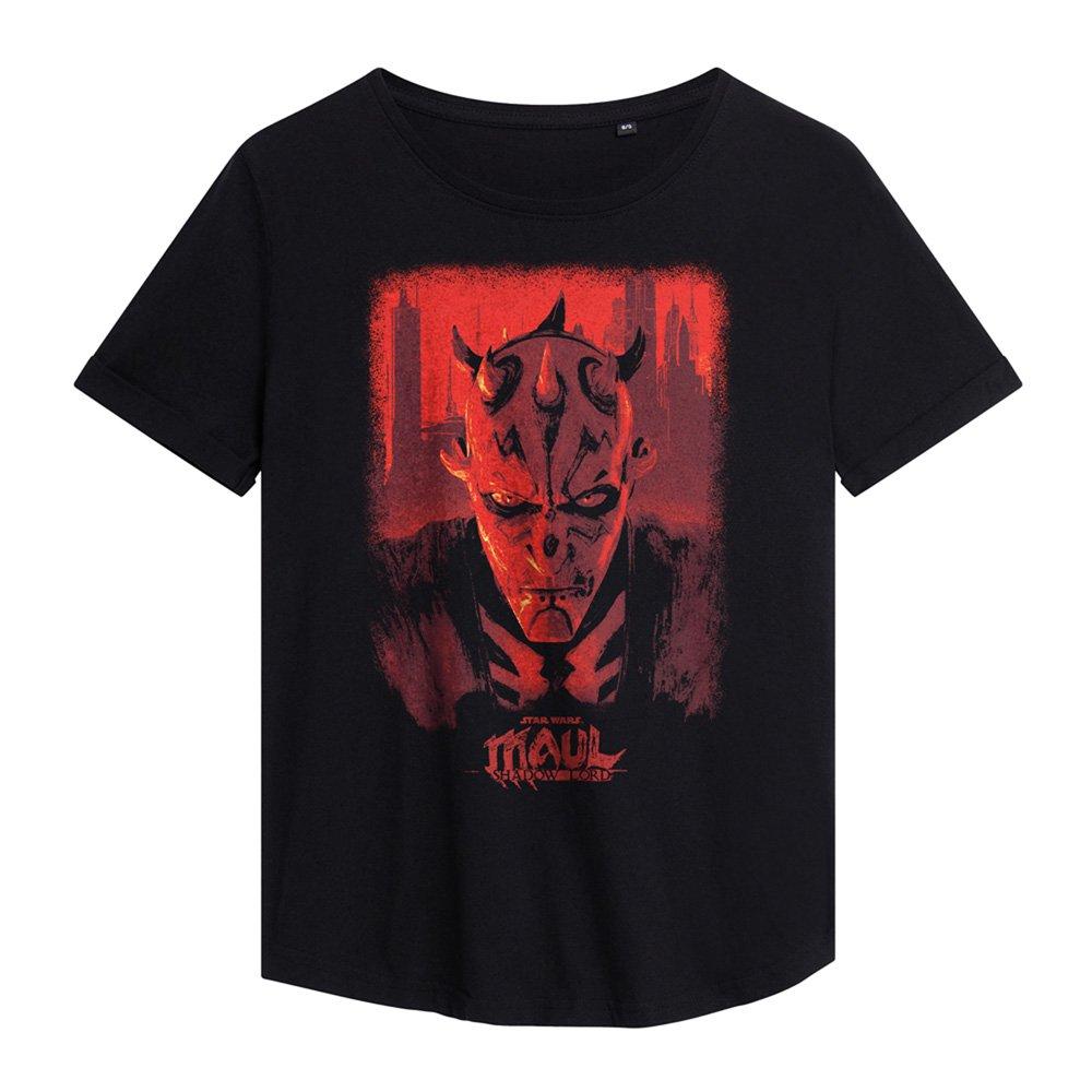 Black - Star Wars - Maul Shadow Lord Red City Poster Fashion T Shirt - 1