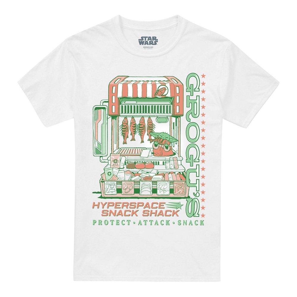 White - Star Wars - The Mandalorian Grogu Snack Shack Market T Shirt - 4
