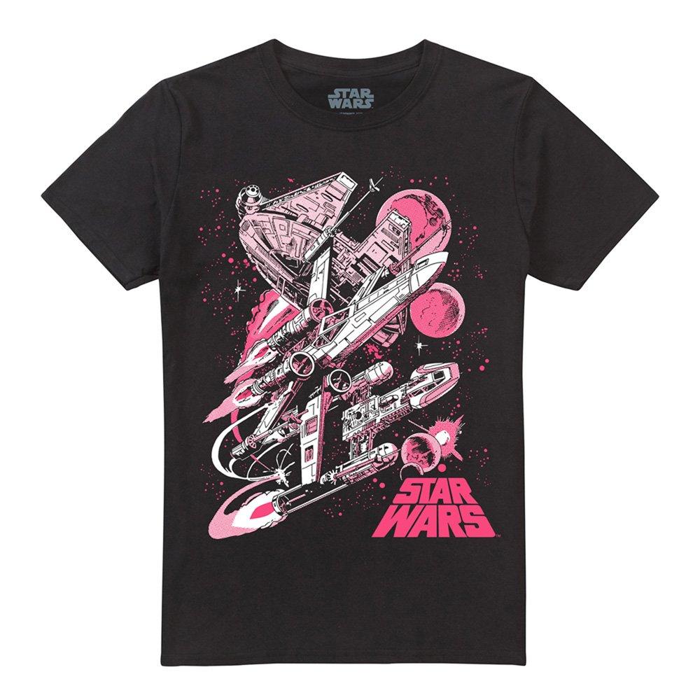 Black - Star Wars - Star Wars Retro Pink Comic T-Shirt Black - 4