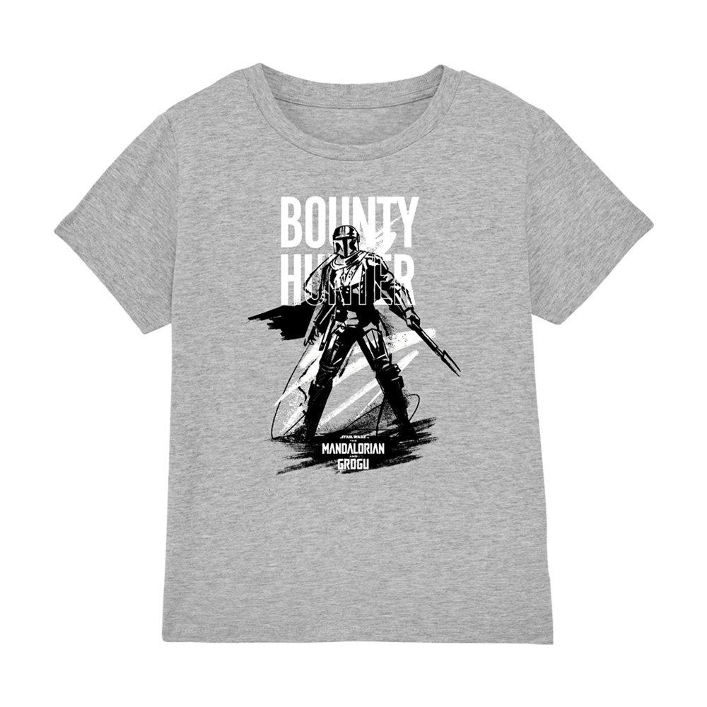 Light Grey - Star Wars - The Mandalorian And Grogu Bounty Hunter Ink Kids T - 1