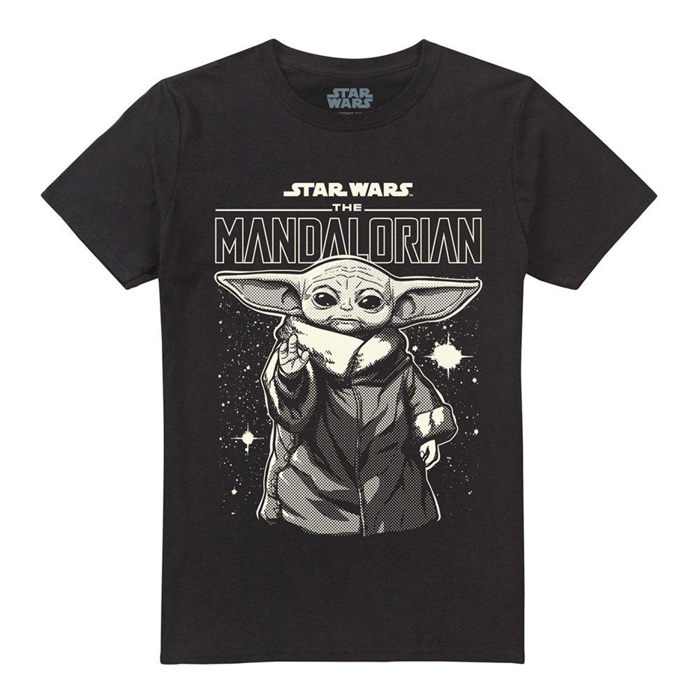 Black - Star Wars - The Mandalorian Grogu In The Stars T-Shirt Black - 4