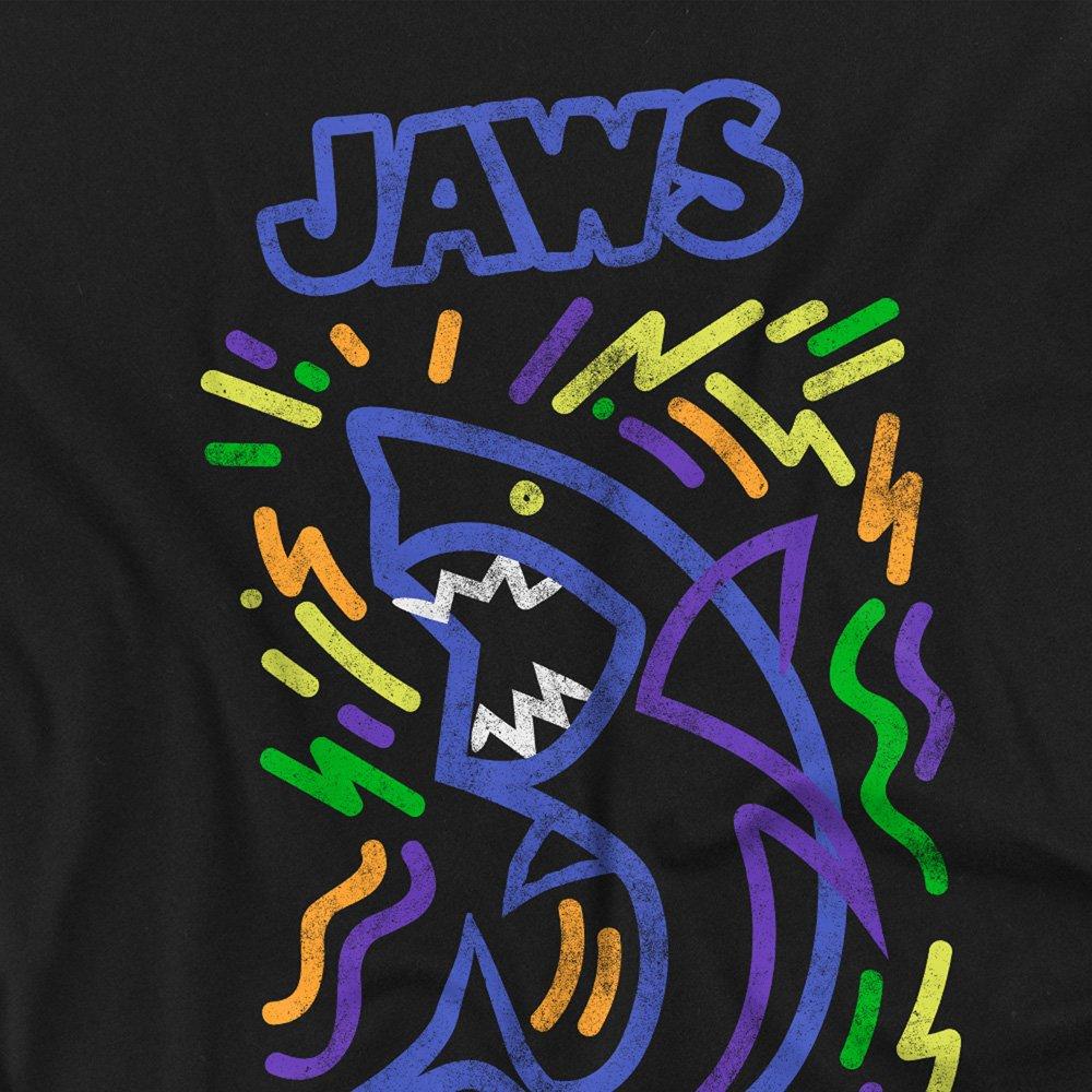 Black - Universal - Jaws Bruce Graffiti Neon Kids T Shirt Black - 2