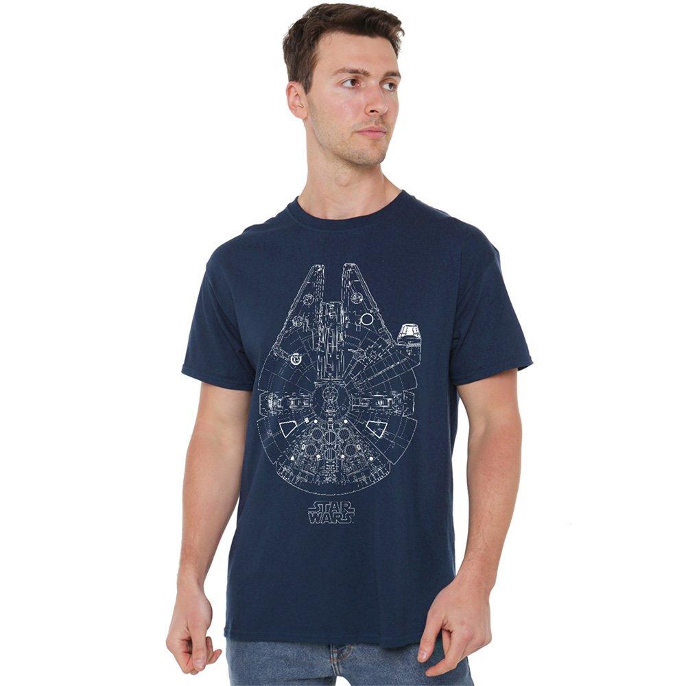 Star Wars Men's Millenium Lines T-Shirt - Navy - S