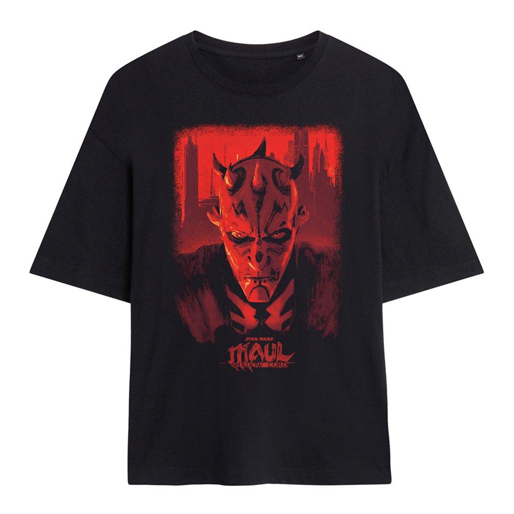 Black - Star Wars - Maul Shadow Lord Red City Poster Oversized T Shirt - 1