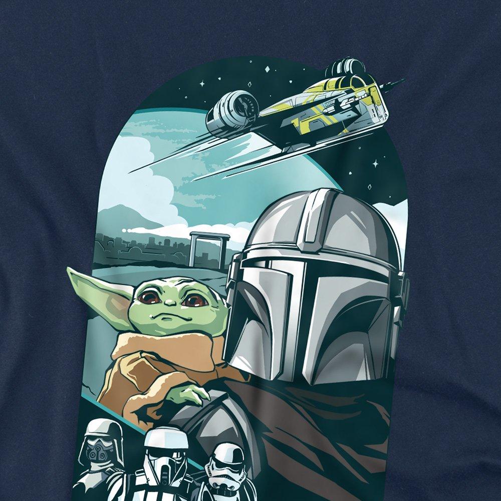 Navy - Star Wars - The Mandalorian And Grogu Razor Crest Kids T Shirt - 2