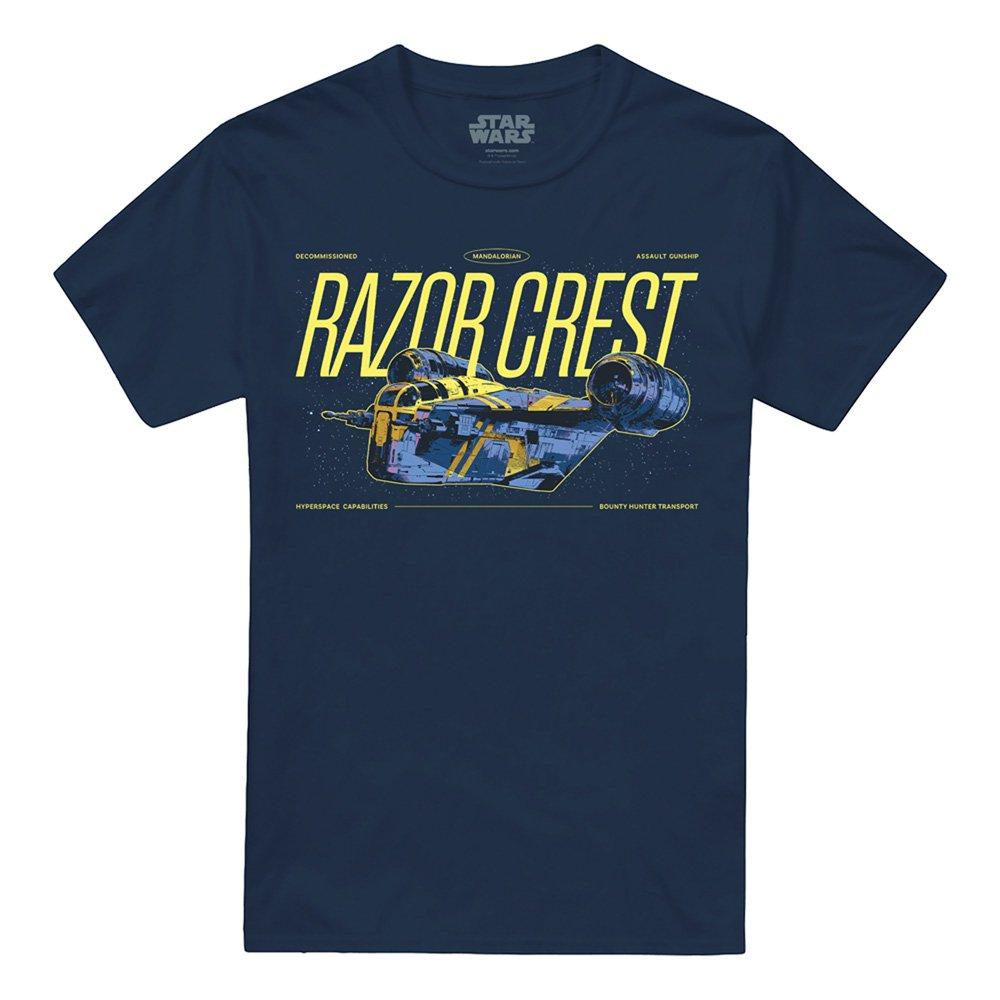 Navy - Star Wars - The Mandalorian Grogu Razor Crest Gunship T Shirt - 4
