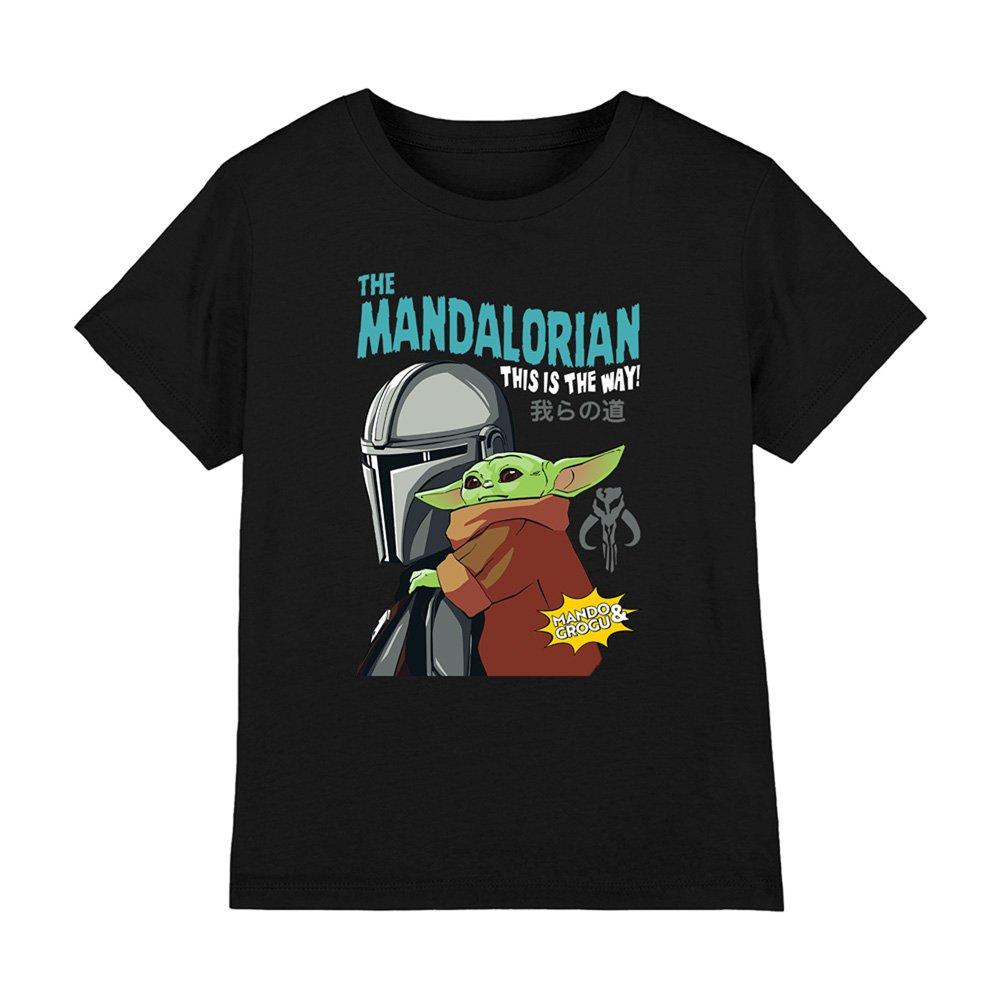 Black - Star Wars - The Mandalorian And Grogu Poster Kids T Shirt Bla - 1